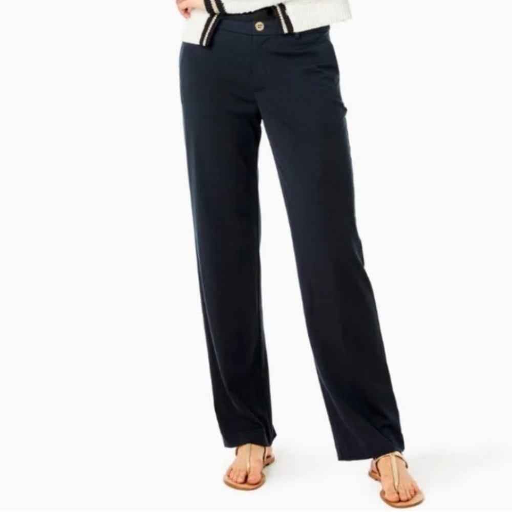 LILLY PULITZER LYNDIE KNIT PANT IN ONYX